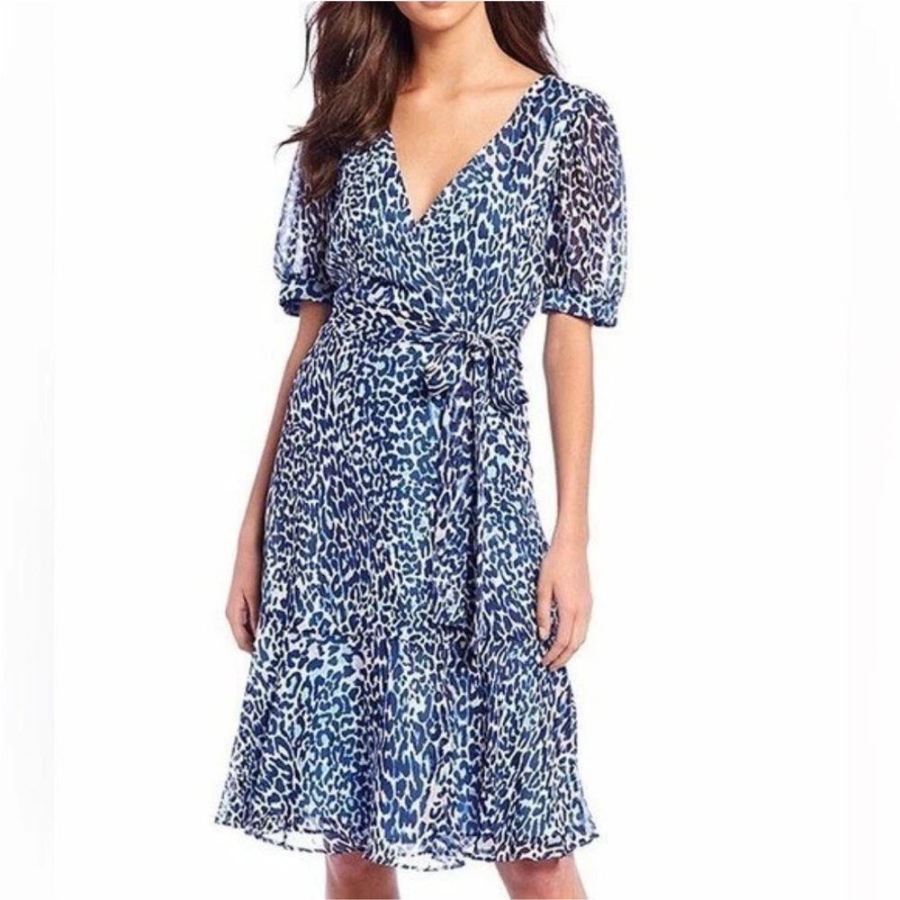 NEW WITH TAGS ELIZA J Leopard Print Wrap Dress
